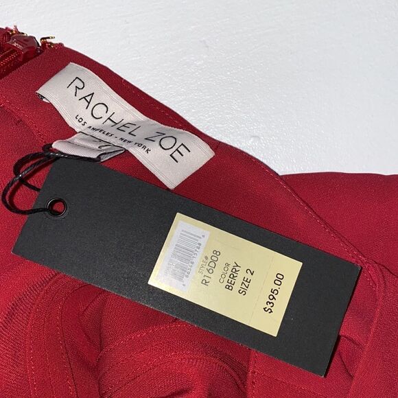🔥$395 Rachel zoe mini dress berry color sz 2 New #2 - Picture 7 of 7